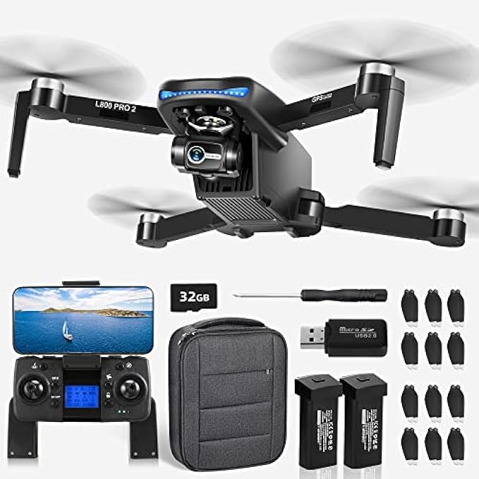 HHD Drones with Camera for Adults 4k，3-Axis Gimbal, Foldable RC Quadcopter with 5G WiFi FPV Live Video，50 Minutes Flight Time, App Control, Follow Me,2 Batteries