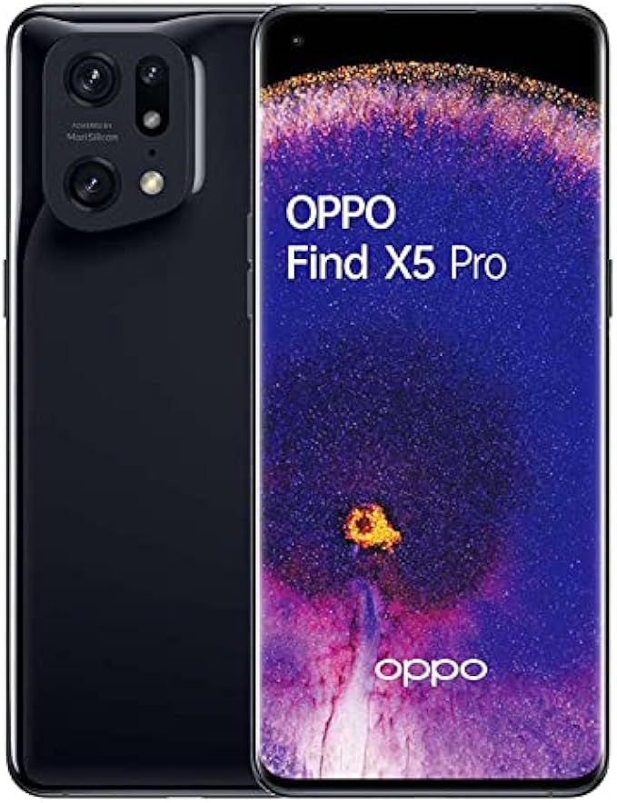 Oppo Find X5 Pro 5G Dual 256GB 12GB RAM Factory Unlocked (GSM Only | No CDMA - not Compatible with Verizon/Sprint) China Version | No Google Play Installed - Black
