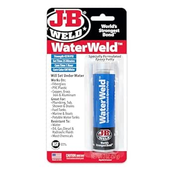 J-B Weld 8277 WaterWeld Underwater Epoxy Putty - 2 oz 0 1 Pack Off White