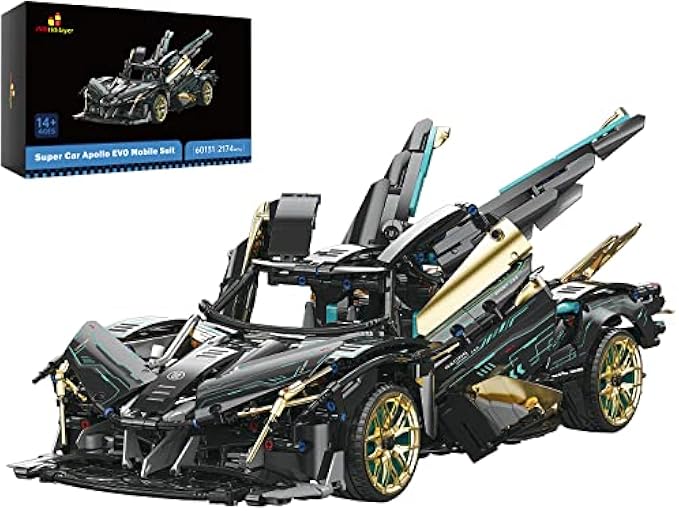 JMBricklayer Technic Car Building Sets, Adult Collectible Race Car Model Kits,1:10 Scale Remote Car Building Toys, Creative Gifts for Boys Girls Adults 60131