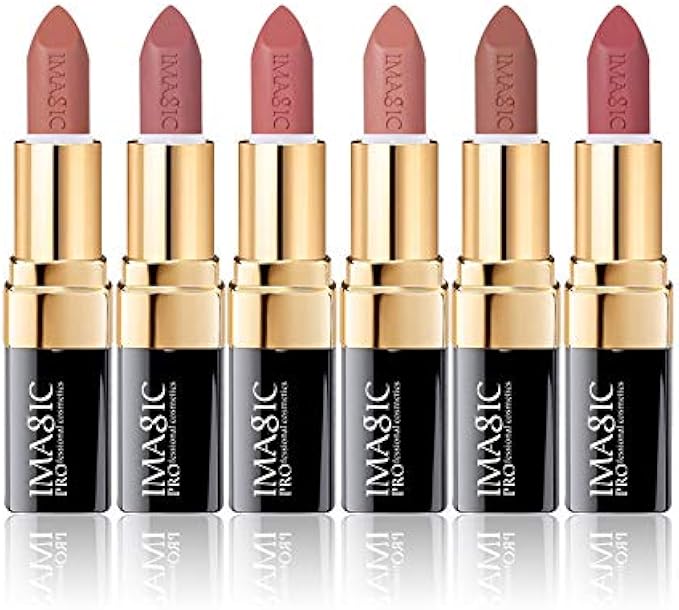 CCbeauty 6 Colors Lipsticks Set Matte for Girls Women Waterproof Long-Lasting Moisturizing Makeup Lipsticks,Nude and Natural Color Light, Mothers Valentine's Day Gift Sets for Her, Girls Women