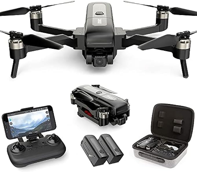 Cheerwing U38S Drones with Camera for Adults, 2-Axis Gimbal EIS Anti-Shake, 5G FPV Drone, GPS Auto Return Home, Brushless Motor, 2 Batteries 52 Mins Flight Time