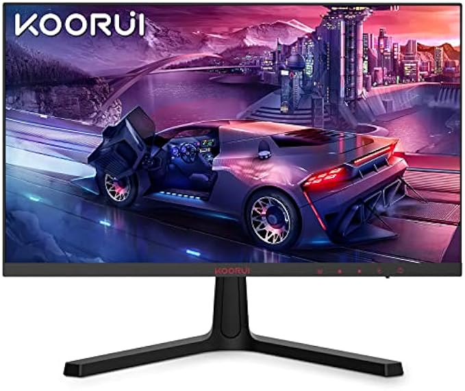 KOORUI 24 Inch Computer Monitor -FHD 1080P Gaming Monitor 165Hz VA 1ms Build-in FreeSync, Compatible G-sync, LED Monitors with Ultra-Thin, HDMI X2 /DP, VESA Compatible, Tilt Adjustable, Eye Care 24E4