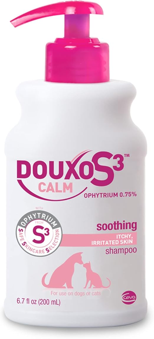 Douxo S3 Calm Shampoo 6.7 oz (200 mL) - for Dogs and Cats with Allergic, Itchy Skin