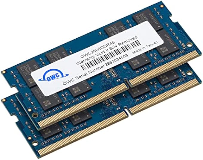 OWC 64GB (2 x 32GB) PC21300 DDR4 2666MHz SO-DIMMs Memory Compatible with Mac Mini 2018, iMac 2019 and up, Dell, HP, Lenovo, ASUS and Compatible PCs (OWC2666DDR4S64P)