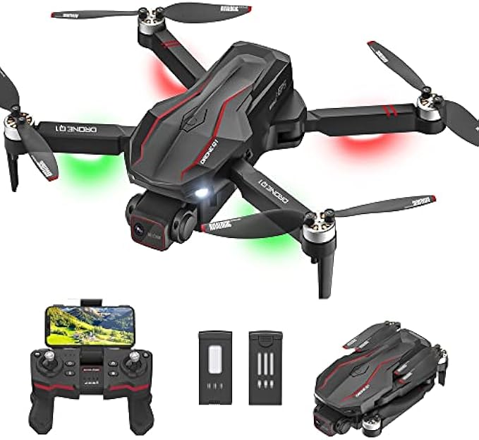 GPS Drones with Camera for Adults 4K FPV,Skyquad Foldable Drone with GPS Return,Follow Me,Brushless Motor,Altitude Hold and 55 Mins Long Flight Time, Q1 RC Quadcopter for Beginners