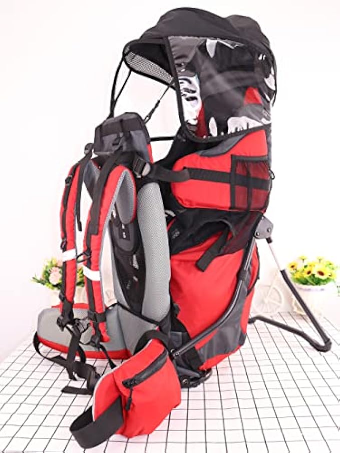 Premium Baby Backpack Carrier for Hiking with Kids – Carry Your Child Ergonomically 110 (Red)