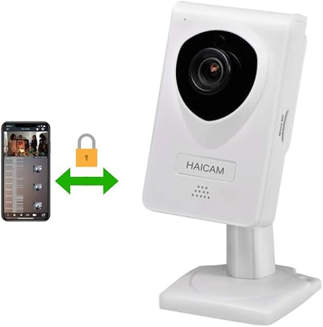IP Camera End-to-End Encryption Home Security Surveillance Monitor with 2 Way Audio/Motion Sound Detection/Amazon/Apple/Google TV Apps - Free Cloud Service E21