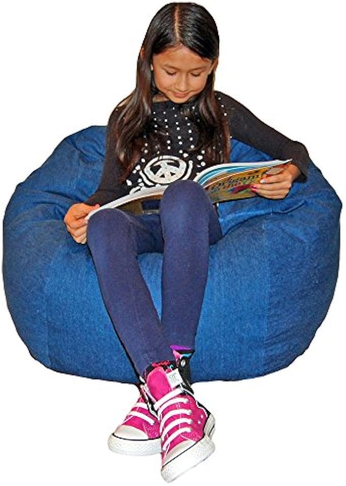 Ahh! Products Denim Blue Washable Kid Bean Bag Chair