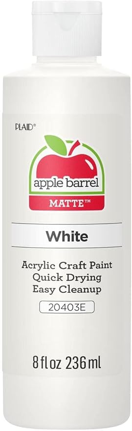 Apple Barrel Acrylic Paint in Assorted Colors (8 Ounce), 20403 White