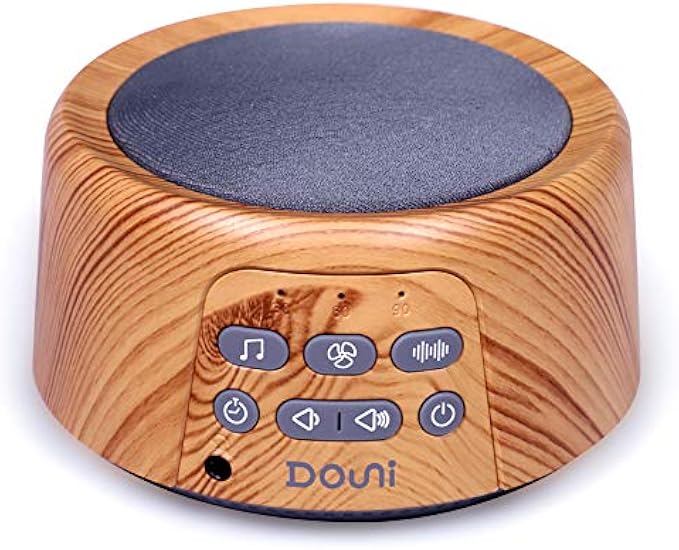 Douni Sleep Sound Machine - White Noise Machine with Soothing Sounds Timer & Memory Function for Sleeping & Relaxation,Sleep Therapy for Kid, Adult, Nursery, Home,Office,Travel.Wood Grain