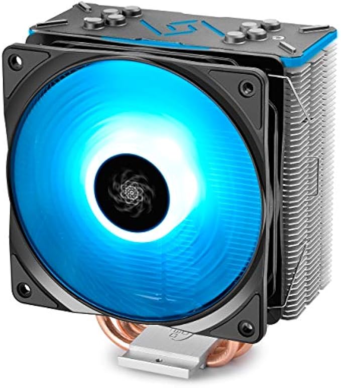 DeepCool GAMMAXX GT CPU Air Cooler RGB Aura Sync 180w TDP 6mm x 4 Pure Copper Heat Pipes CPU Cooler with 120mm Fan PWM 1500RPM 56.5CFM for Intel LGA 1700/1200/1151/1150/1155 AMD AM5/AM4, Black