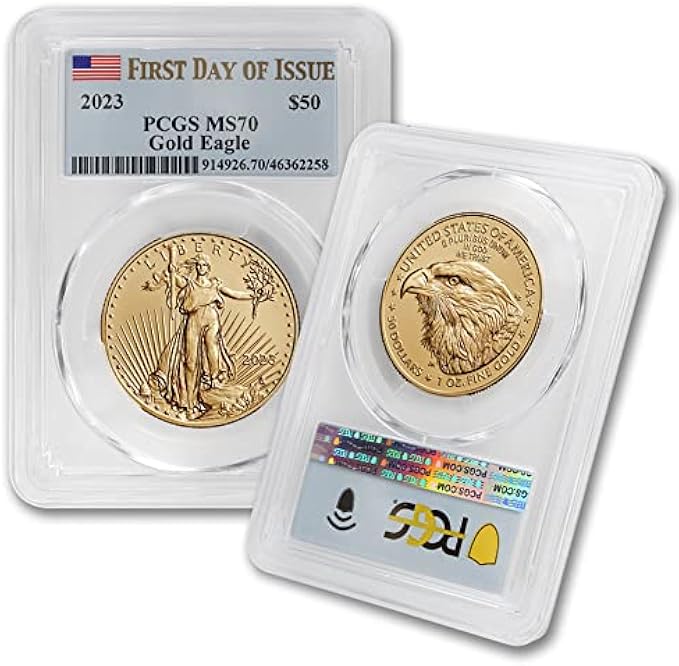 2023 1 oz American Gold Eagle Bullion Coin MS-70 (First Day of Issue - Flag Label) 22K $50 MS70 PCGS