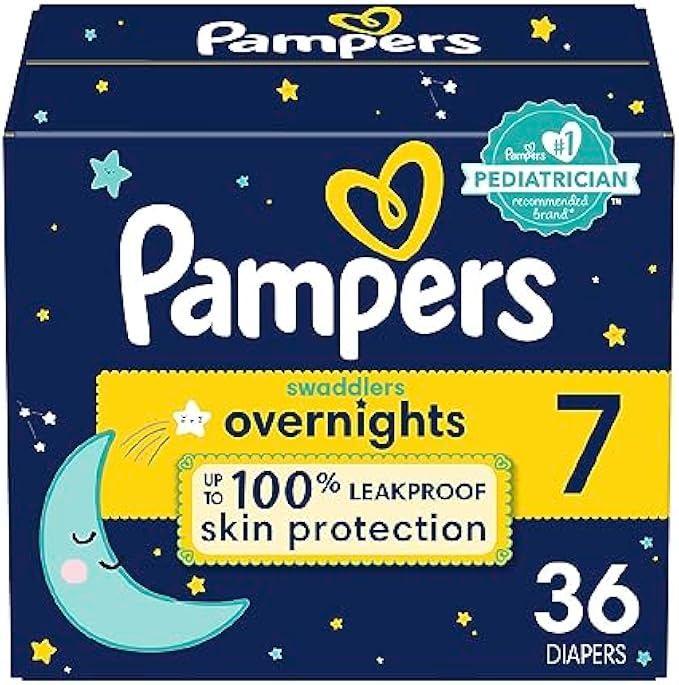 Pampers Swaddlers Overnights Diapers Size 7, 36 count - Disposable Diapers
