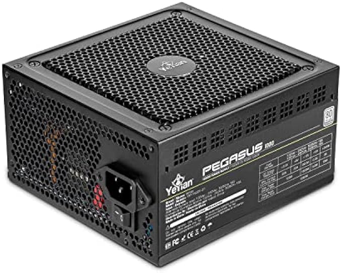 YEYIAN Pegasus 1000W Power Supply Unit, PCIE 5.0, Fully Modular, 80+ Platinum Certified, ATX 3.0 Gaming PSU, 140mm Ultra Quiet Fan, Low-PFC Circuit Certified, 12VHPWR Compatible with RTX 4080/4090