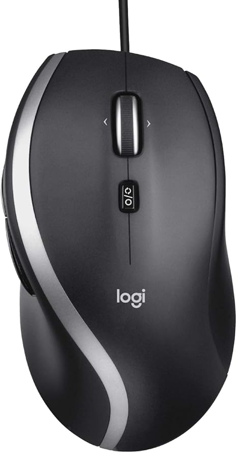 Logitech M500s Advanced Corded Mouse with Advanced Hyper-Fast Scrolling & Tilt, Customizable Buttons, High Precision Tracking with DPI Switch, USB Plug & Play