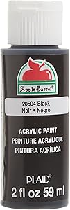 Apple Barrel Acrylic Paint in Assorted Colors (2 Ounce), 20504 Black