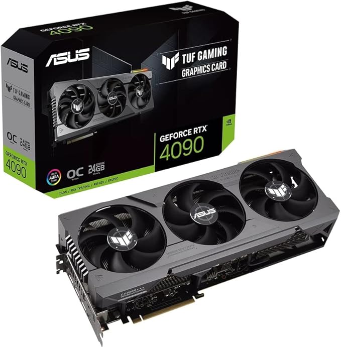 ASUS TUF GeForce RTX® 4090 OC Edition Gaming Graphics Card (PCIe 4.0, 24GB GDDR6X, HDMI 2.1a, DisplayPort 1.4a) TUF-RTX4090-O24G-GAMING