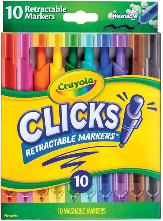 CRAYOLA CRAYOLA CLICK WASHABLE MARKER 10CT