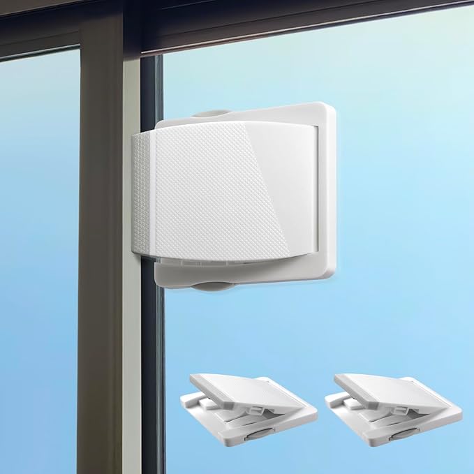 Sliding Door Lock, 2 Pack Child Safety Sliding Glass Door Lock for Sliding Glass Doors, Sliding Windows, Sliding Closet, etc. Easy to Installation Provides More Security for Your Baby and Pets