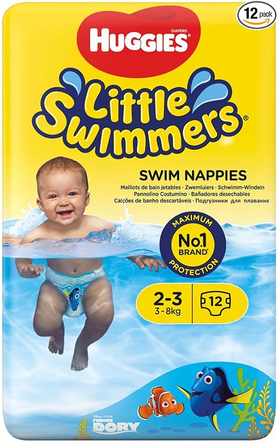 Huggies Little Swimmers Disposable Swim Diapers, X-Small (7lb-18lb.), 12-Count