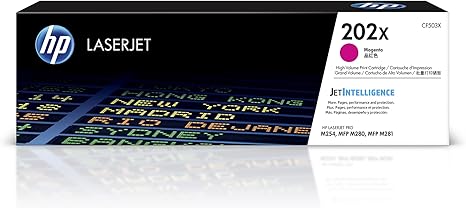 HP 202X Magenta High-yield Toner Cartridge | Works with HP Color LaserJet Pro M254, HP Color LaserJet Pro MFP M281 Series | CF503X