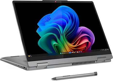 Lenovo IdeaPad 5X 2-in-1 Copilot+ Extra-Long Battery Life 14" WUXGA FHD+ OLED Touch Display 16GB Memory 512GB Storage Snapdragon X Plus 8-core Processor Windows 11 Home, Pen Included, Luna Gray