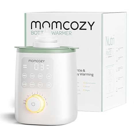 Momcozy Nutri Bottle Warmer, 9-in-1 Baby Bottle Warmer with Night Light, Accurate Temperature to Preserve Fullest Nutrients in Breast Milk, Bottle Warmers for All Bottles with Breastmilk or Formula