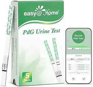 Easy@Home PdG Test Strips: Track Ovulation Insights with Progesterone Urine Tests – at Home Fertility Test for Women with Premom Ovulation App - PdG (Pregnanediol Glucuronide) Tests – 5 Pack