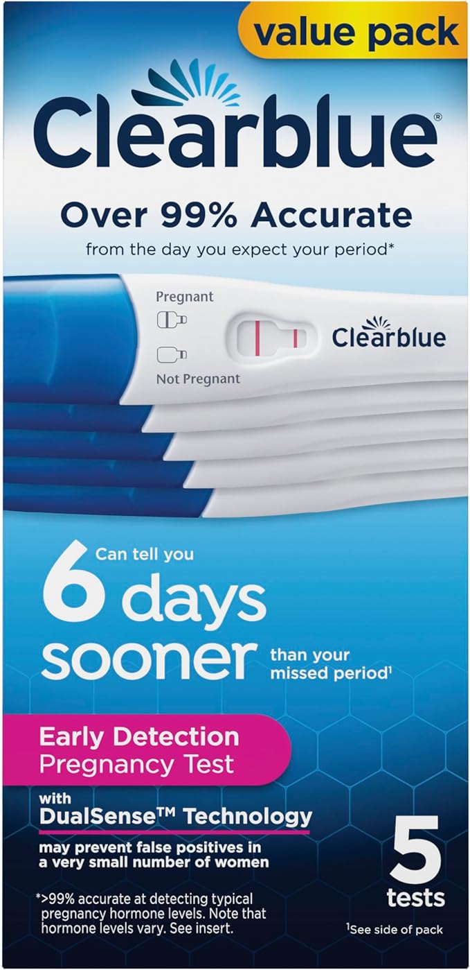 Clearblue Early Detection Pregnancy Test, 5 Ct