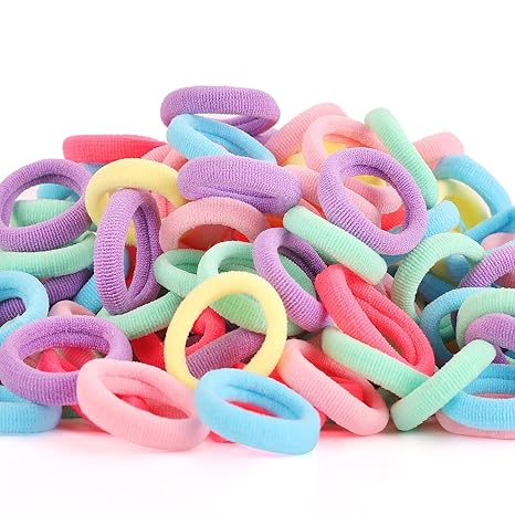 200 Pack Hair Ties BEoffer Baby Toddlers Girls Elastics Hair Bands No Damage Multicolor Colorful Small Rubber Bands Ponytail Pigtails Holders Not Harm to Hair (Color D)