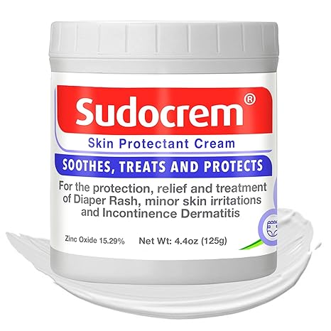 Sudocrem Skin Protectant Cream - Diaper Rash Cream for Baby – Soothes, Treats, and Protects, For the Relief, Treatment, and Prevention of Diaper Rash, 15.29% Zinc Oxide – 4.4oz