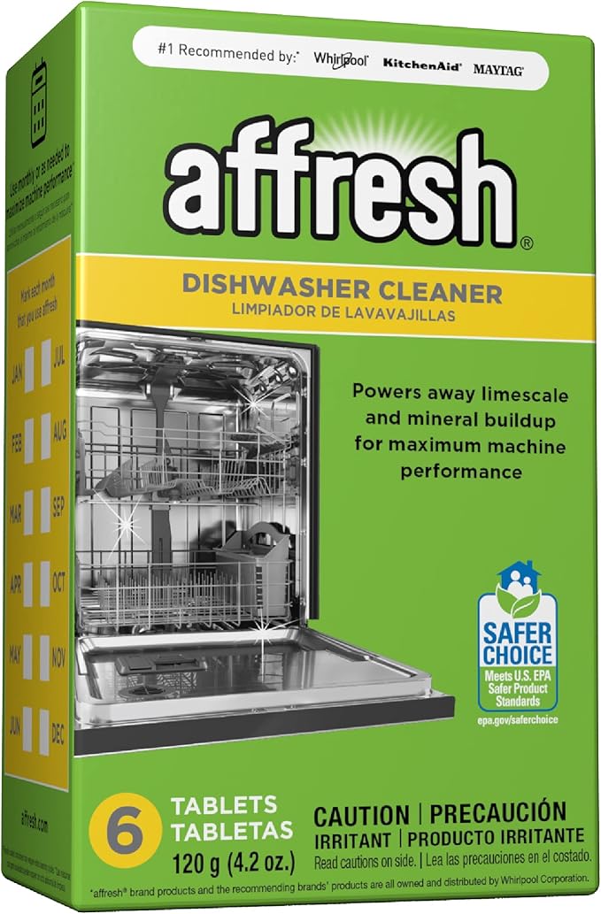 Affresh W10549851 Dishwasher Cleaner 6 Tablets Formulated to Clean Inside All Machine Models, Count