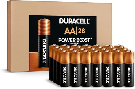 Duracell Coppertop AA Batteries with Power Boost Ingredients, 28 Count (Pack of 1) Long-lasting Alkaline Double AA Battery in Re-closable Pack for Quick Access and Organized Storage