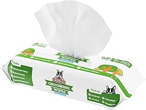 Pogi's Grooming Wipes - 100 Deodorising Wipes for Dogs & Cats - Biodegradable, Hypoallergenic, Fragrance-Free, All Natural Pet Wipes