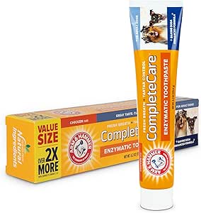 Arm & Hammer Complete Care Enzymatic Dog Toothpaste, 6.2 oz - Pet Toothpaste For Puppies and Adult Dogs, Dental Care and Clean Teeth, 6.2 Oz