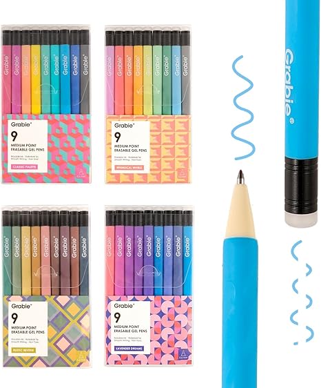 Erasable Gel Pens, 36 Colors Erasable Pens, Make Mistakes Disappear Colored Pens, Assorted Color Inks for Drawing Writing Planner,Gel Pens for Coloring