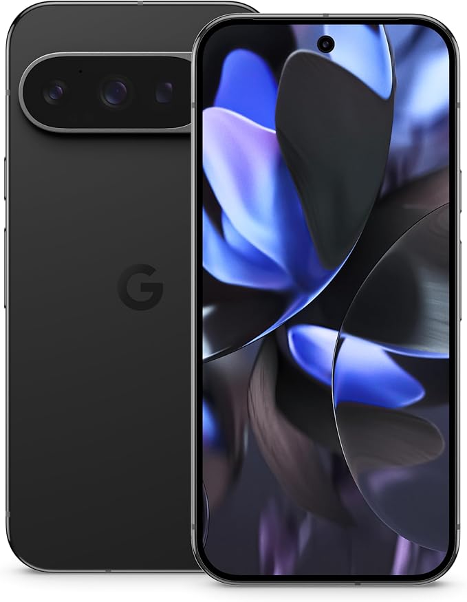 Google Pixel 9 Pro - Unlocked Android Smartphone with Gemini, Triple Rear Camera System, 24-Hour Battery, and 6.3" Super Actua Display - Obsidian - 128 GB