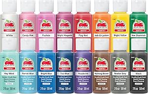 Apple Barrel Acrylic Paint Set, 16 Piece (2-Ounce), Best Selling Colors Count