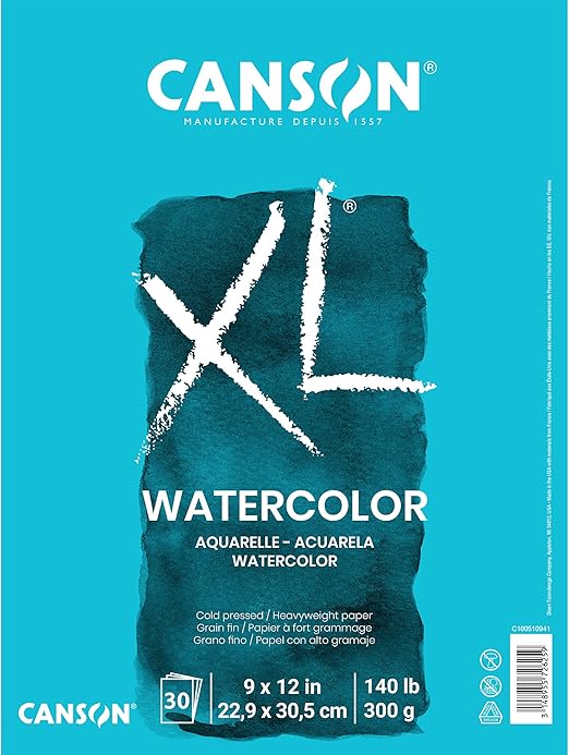 Canson XL Watercolor Pad, 9"X12" Fold Over