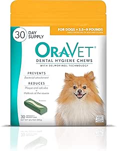 Oravet Dental Hygiene Chews for Dogs,Orange,30 Chews,7.10051E+11