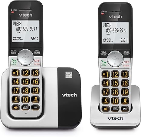 VTech Cordless Phone 2-Handset with Large Display and Big Buttons, DECT 6.0 with Caller ID/Call Waiting, Full Duplex Speakerphone, ECO Mode, Last 10 Number Redial, Easy to Use,VG231-2