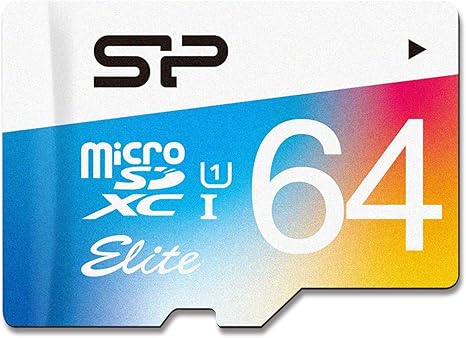 Silicon Power 64GB MicroSDHC UHS-1 Memory Card - with Adapter (SP064GBSTXBU1V20AI)