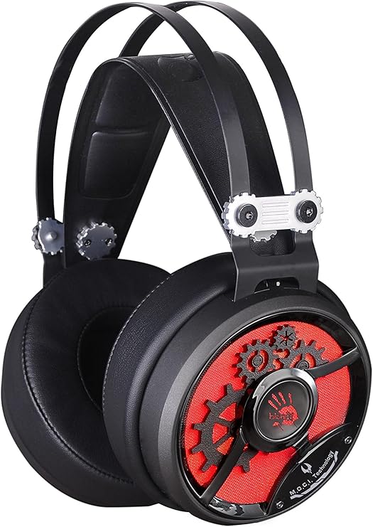 Bloody M660 Gaming Headset 3.5mm Connector - PS4 | Xbox One | PC/MAC | Mobile | Hyper Surround Sound Range | in-Line mic | Ultra Cloud Plush Over Ear Cuffs | - Red LED USB