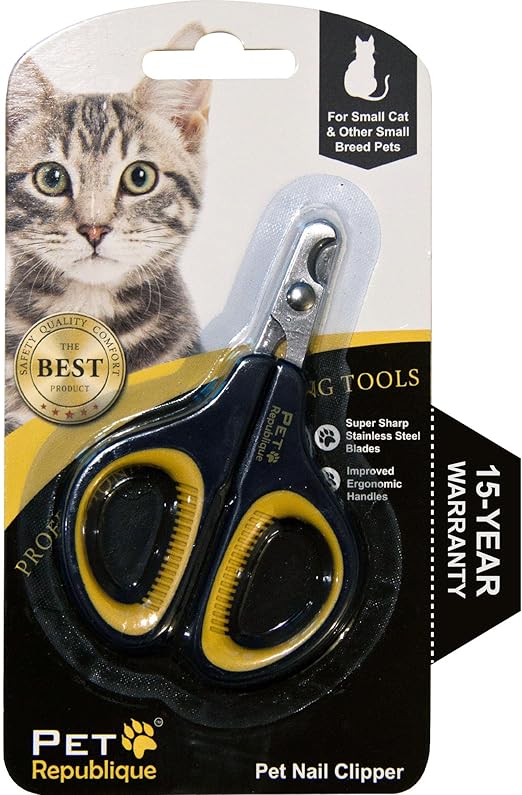 Cat Nail Clippers - Professional Claw Trimmer for Cat, Kitten, Hamster, Small Breed Animals - Mini Clipper Design
