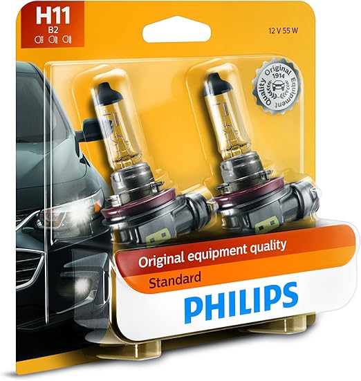 PHILIPS - 12362B2 Philips H11 Standard Halogen Replacement Headlight Bulb, 2 Pack