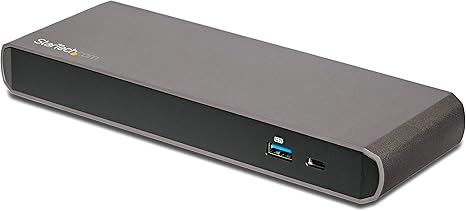 StarTech.com Dual 4K Thunderbolt 3 Docking Station - Windows & Mac - 15W Power Delivery DisplayPort & TB3 Laptop Dock (TB3DKDPMAW)